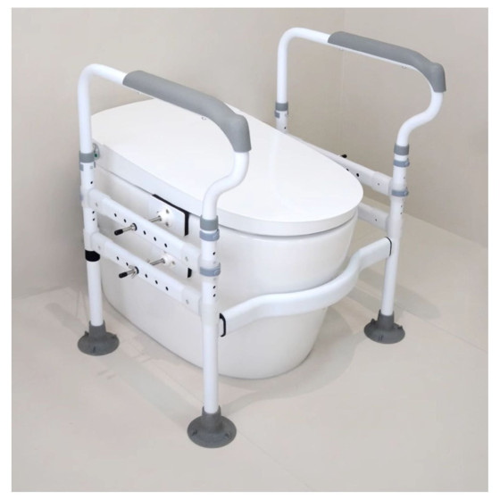 FOCLOVER 2024, The 7th Generation Toilet Safety Frame & Rails, Adjustable Width & Height Fit Any Toilet，Stability Bathroom Handrail Assist Grab Bar Handles for Elderly, Senior, Handicap & Disabled